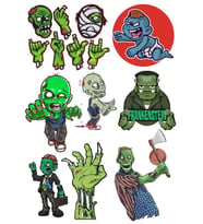 Zombi Sticker Set-4 15 Parça Telefon, Tablet, Defter, Laptop Sticker