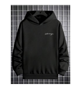 Unisex Chicago Baskılı Oversize Sweatshirt (Siyah)