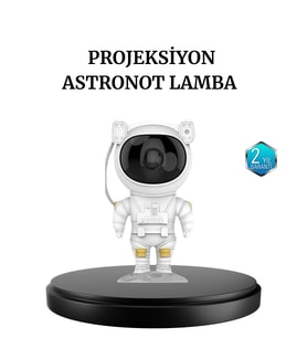 Mey İthalat® Astronot Projeksiyon Lambası Bluetooth Müzikli Uzaktan Kumandalı