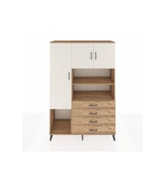 Hyperion Dolap 7 Raflı 4 Çekmeceli 3 Kapaklı 132x44x195 Çam-Aytaşı/Çam