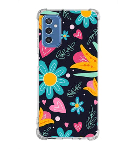 PrintiFy Samsung Galaxy M52 Uyumlu Retro Color 1 Baskılı Şeffaf Köşe Korumalı Antişok Kılıf