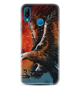 Huawei P20 Lite Mate 10 20 Lite Pro P40 Lite KılıfDesemli Silikon Kartal Uçarken 1718