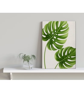 BK Home Green Plant Tasarımlı Kanvas Tablo-5