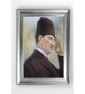 Gümüş Çerçeveli Atatürk Tablo a521