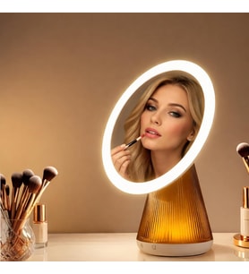Ayarlanabilir Renkli LED Ayna Işığı 5W 3000K-5000K Renk Sıcaklığı 2000mAh Batarya ile Şarj Edilebilir Makyaj Işığı ve Dekoratif Aydınlatma LTL61 (Kum Pembe)