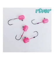 River Hunter Pembe Glowlu Jighead 4’Lü Paket 3,5Gr