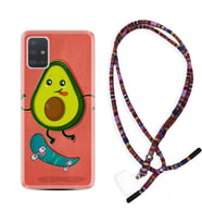 Samsung a71 A72 A73 A7 A9 2018 C7 C9 Kılıf Boyun Asklı Rasta Silikon Avokado Skate 1741