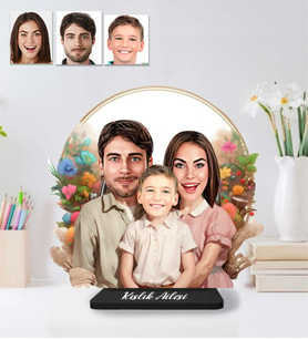 Kişiye Özel Aile Model Ahşap Biblo-74