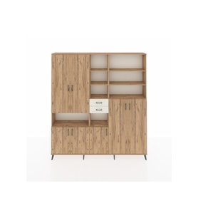 Arges Dolap 17 Raflı 2 Çekmeceli 7 Kapaklı 220x30x243 Çam-Çam/Aytaşı