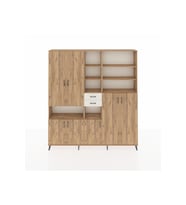 Arges Dolap 17 Raflı 2 Çekmeceli 7 Kapaklı 220x30x243 Çam-Çam/Aytaşı
