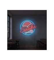 SUSHI Yazılı ve Şekilli Neon Tabela