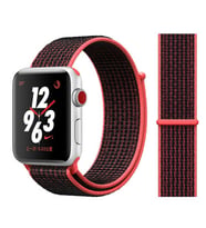 Apple Watch 42mm Uyumlu Kordon Hasır Örgü Cırt Cırtlı Terletmeyen Zore KRD-03 Kumaş Kayış