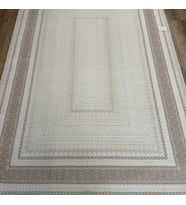 Hoom Rugs Gusto 0850A Bej Krem Modern Halı Mikrofiber Polyester Hav Vermez Spor Saçaklı Halı