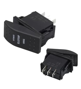 Sintine Pompa Sembollü Işıksız Yaylı 3 Pinli On-Off 12-24V Marin Switch