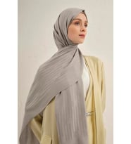 Lyocell Viscon Stripes Desenli Şal 2 (Füme)
