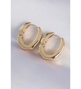 Pirinç Gold Renk Kalın Kemik Model Küpe 5886