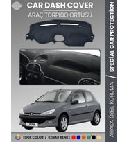 PEUGEOT 206 KÜÇÜK EKRAN (1998-2003) Torpido Örtüsü Ön Göğüs Torpido Koruma Birebir Uyum Kaymaz