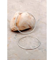 Şarnel 4 Cm Gümüş Halka Küpe 5251
