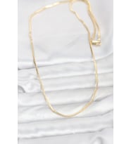CM 14K Gold Renk Kare Zincirli Model 60 cm Kadın Kolye 5886 - EEEEEE7232-7537