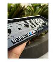 Bmw Born In M Town Uyumlu Lüx Pleksi Plakalık (BEYAZ RENK)