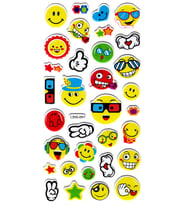 Sticker Kabartmalı Stiker Defter, Planlayıcı Etiket (Ldg001)-17x9 cm - Havalı Emoji