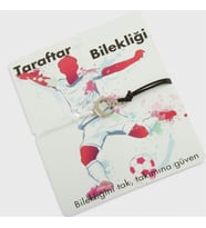 Ay Yıldız Taraftar İp Bileklik (Siyah)