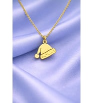 Kişiye Özel Yılbaşı Şapkası Kolye 925K Gümüş (Gold)