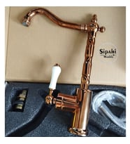 Rose Gold Seramik Detay Lavabo Bataryası