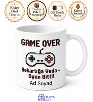 Bekarlığa Veda Gecesi Game Over Oyun Bitti Esprili Kupa Bardak Hediye