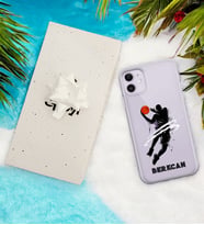 Basketbolcu Tasarımlı Kişiye Özel Şeffaf Telefon Kılıfı (Tüm Telefon Modelleri Mevcuttur.) - Hediye Kutulu