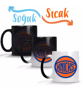 New York Knicks Logo Sihirli Kupa Bardak Porselen