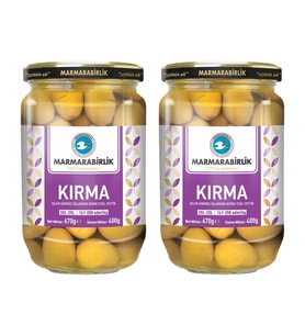 MarmaraBirlik Yesil Kırma Zeytin 400 gr Cam 3XL 3XL x 2 Adet