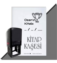 Kişiye Özel Kazanan Kupa Tarihli Otomatik Kitap Kaşesi (Siyah)