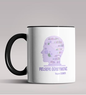 Kişiye Özel Felsefe Öğretmeni Tasarımlı Siyah Renk Kupa Bardak  (Siyah)