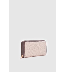Monalisa Home Antrasit Peluş Tasarım Fermuarlı Cüzdan
