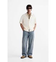 Erkek Skater Fit Jean Pantolon Buz Mavisi