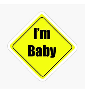 Arabada bebek var Baby On Board Sticker Etiket 19CM md11