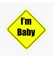 Arabada bebek var Baby On Board Sticker Etiket 19CM md11