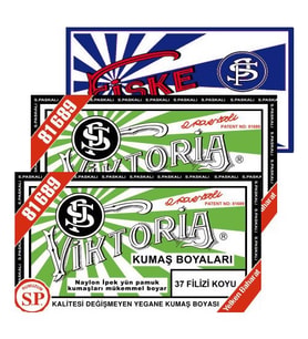 Viktoria Kumaş Boyası Filizi Koyu 2Pk+Fiske Sabitleme 1Pk