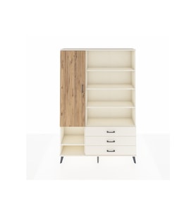 Arges Dolap 9 Raflı 3 Çekmeceli Tek Kapaklı  132x30x195 Aytaşı-Çam/Aytaşı