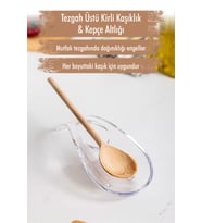 Akrilik Şeffaf Tezgah Üstü Kirli Kaşıklık & Kepçe Altlığı