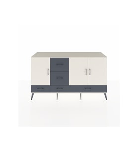 Hyperion Konsol 4 Raflı 5 Çekmeceli 3 Kapaklı 176x44x99 Aytaşı-Aytaşı/Antrasit