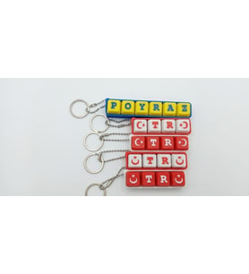İsme Özel Clicker Anahtarlık (Yedi Harf) (Standart)