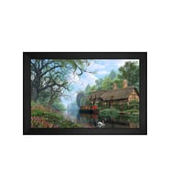 Manzara Temalı Kanvas Tablo 50 x 70 cm Siyah Çerçeve
