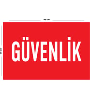 Metal Güvenlik 30 cm x 40 cm A3 Büyüklüğünde Uyarı Levhası Yönlendirme Tabelası