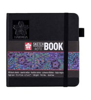 Sakura Sert Kapak Skechbook Siyah Kağıt 140 gr 12x12 cm 80 yp 