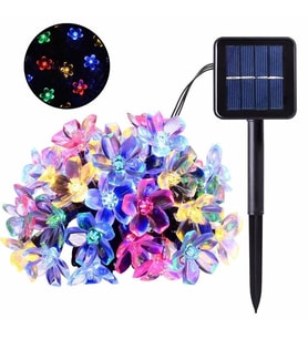 Trendpoint 30 Ledli Solar Çiçekli RGB Bayçe Aydınlatma Dekorasyon Güneş Enerjili