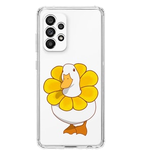 Samsung Galaxy A32 Uyumlu Tatlı Ördek Desenli Şeffaf Telefon Kılıfı