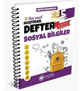 Çanta 5.Sınıf Sosyal Bilgiler Okula Yardımcı Alıştıran Defter