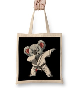 Dabbing Koala Brazilian Jiu Jitsu Bjj Gift Bez Çanta Uzun Saplı